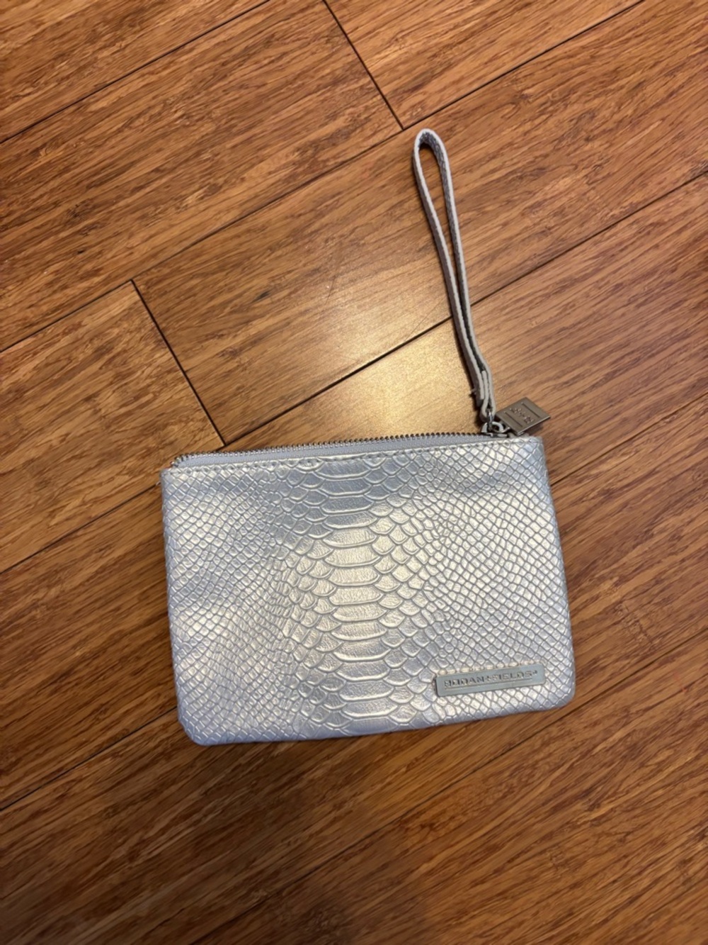 Rodan + Fields Silver Textured Wristlet Pouch